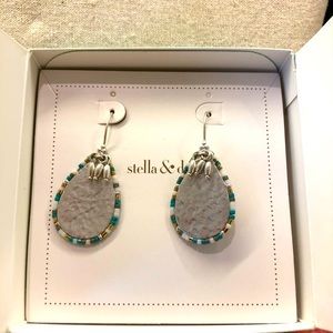 Frieze teardrop earrings